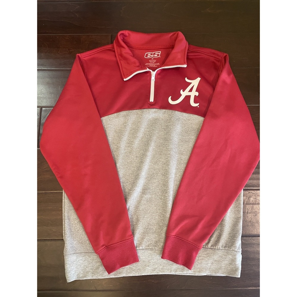 E5 UA Alabama Crimson Tide Athletic Shirt 1/4 Zip Pullover Mens Med